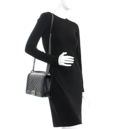 Chanel Lambskin Quilted New Medium Boy Flap Black 2 of 8