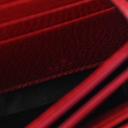 Gucci Dollar Calfskin Petite GG Marmont Wallet Chain Bag Hibiscus Red 6 of 10