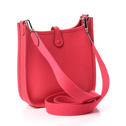Hermes Taurillon Clemence Evelyne TPM Rose Extreme 3 of 10