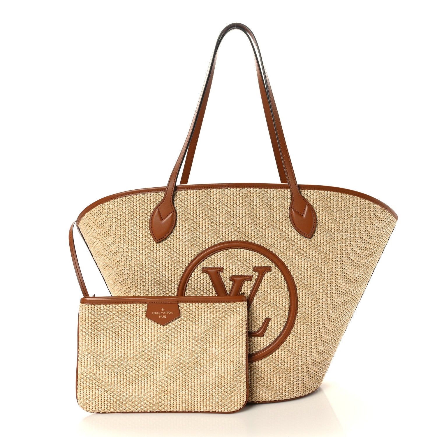 Louis Vuitton Raffia Saint Jacques Tote Caramel 3 of 9