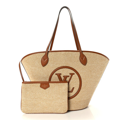 Louis Vuitton Raffia Saint Jacques Tote Caramel 3 of 9