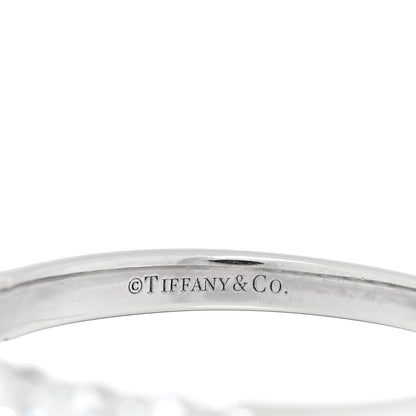 Tiffany Platinum Diamond 3mm Embrace Half Circle Band Ring 52 6 4 of 5