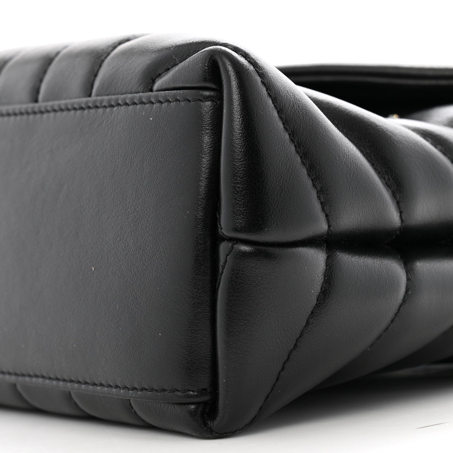 Saint Laurent Calfskin Y Quilted Monogram Small Charm Loulou Chain Satchel Black 11 of 15