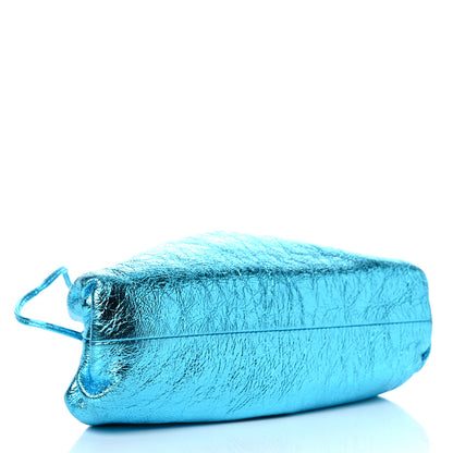 Bottega Veneta Metallic Crushed Calfskin The Mini Pouch Sky Blue 4 of 9