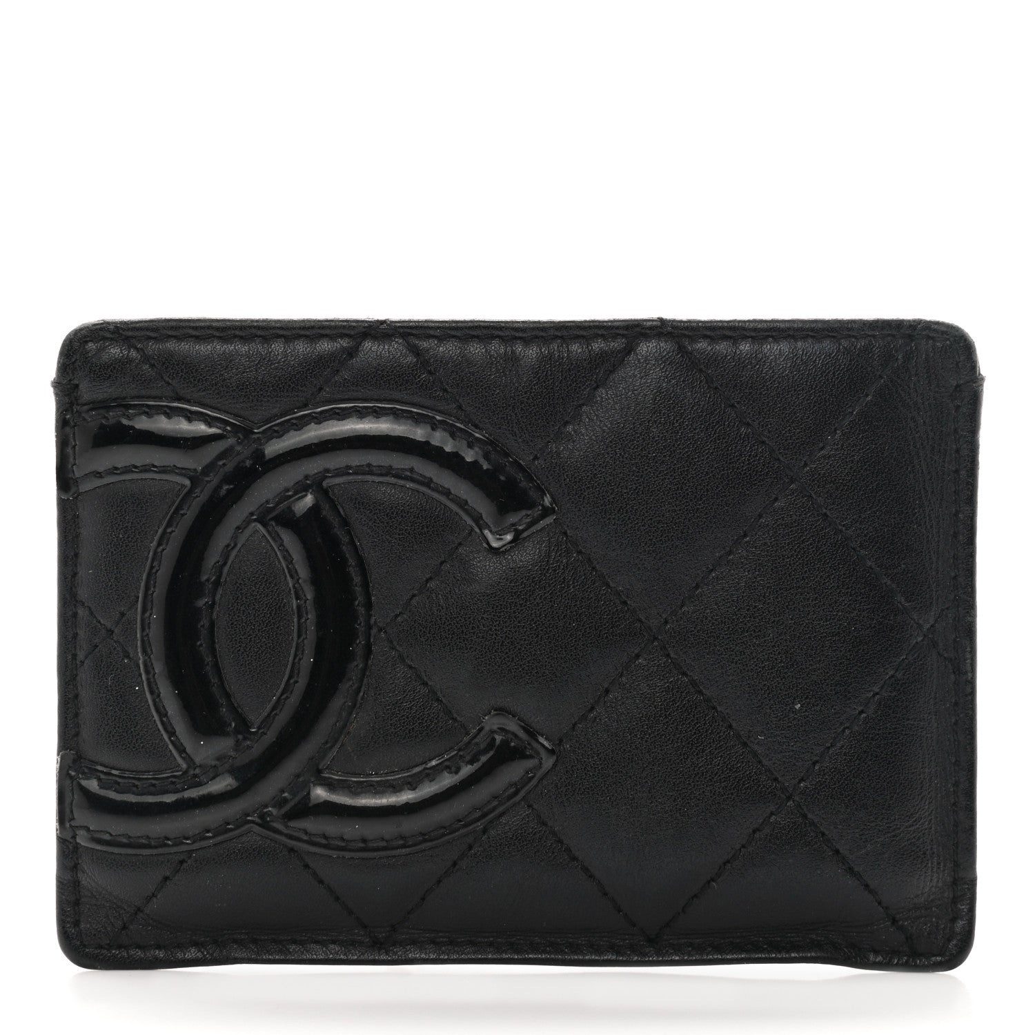Chanel Calfskin Quilted Cambon Card Holder Black 1 of 8