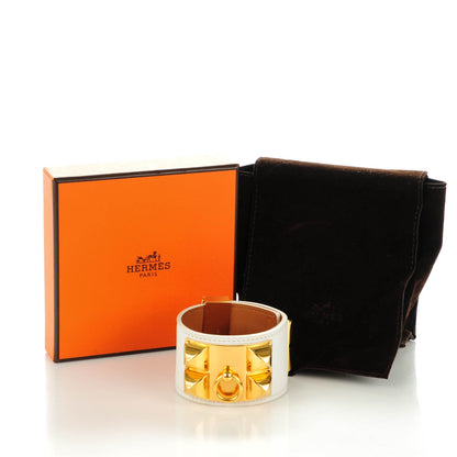 Hermes Epsom Collier De Chien CDC Bracelet S White 7 of 7