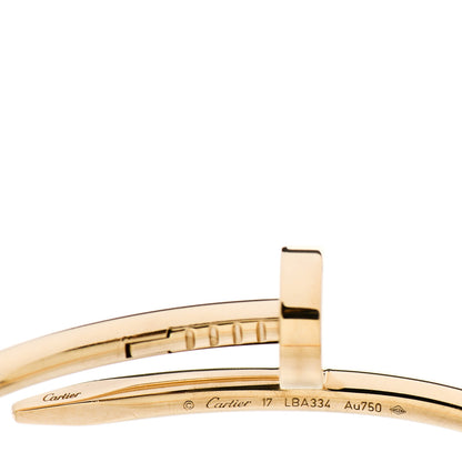 Cartier 18K Yellow Gold Juste Un Clou Bracelet 17 3 of 4