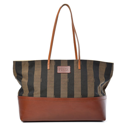 Fendi Pequin Cuoio Vegetale Medium Roll Tote Tobacco Cuoio Miele 1 of 21