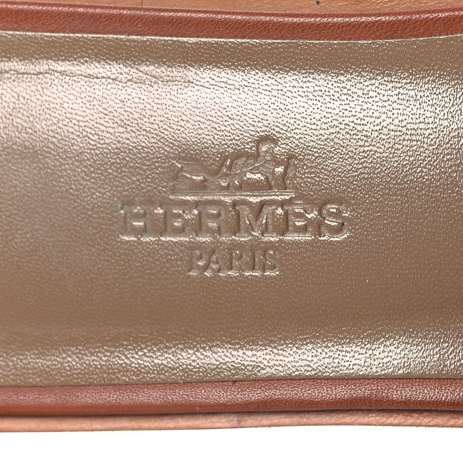 Hermes Box Calfskin Oran Sandals 37 Gold 9 of 14