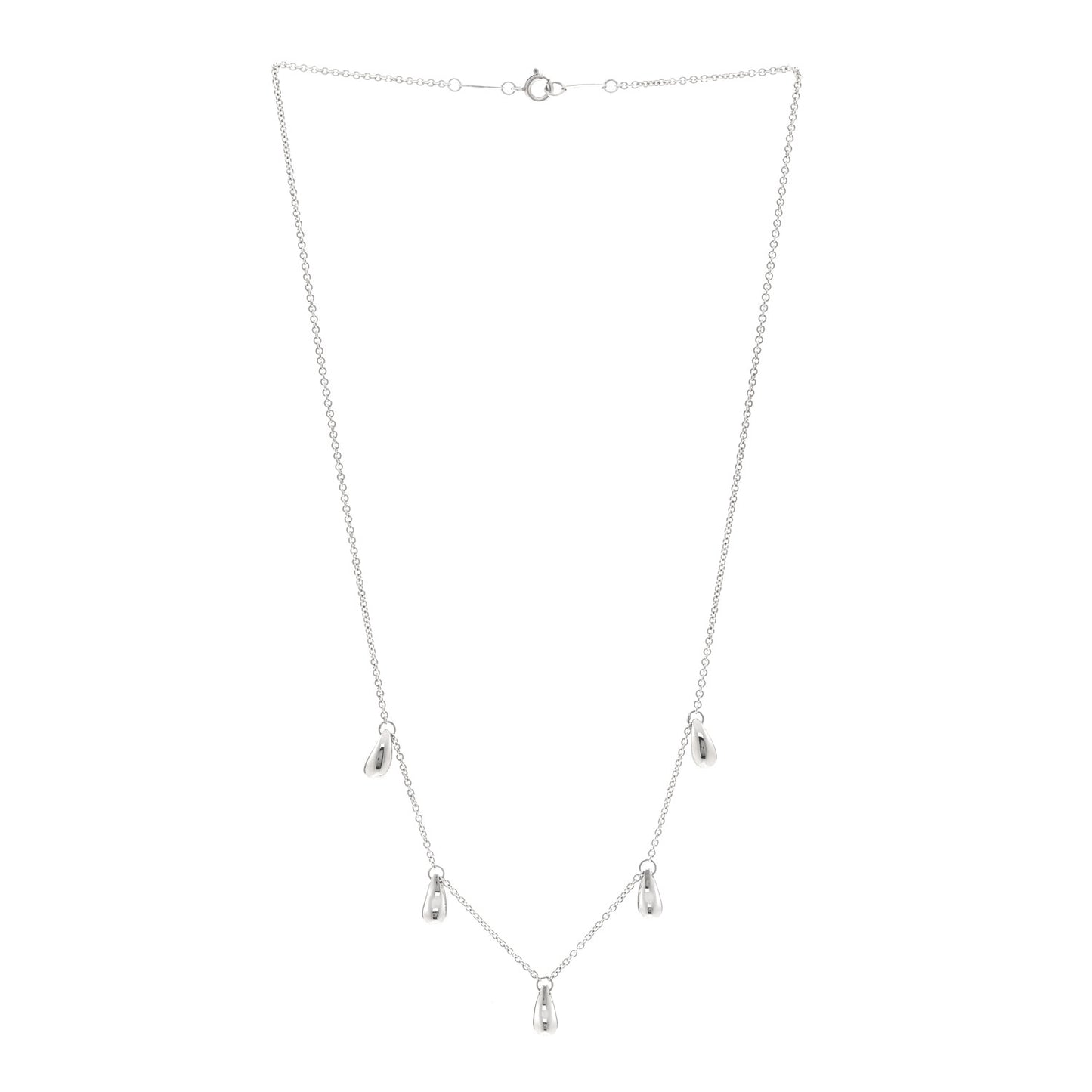 Sterling Silver Elsa Peretti Teardrops Necklace