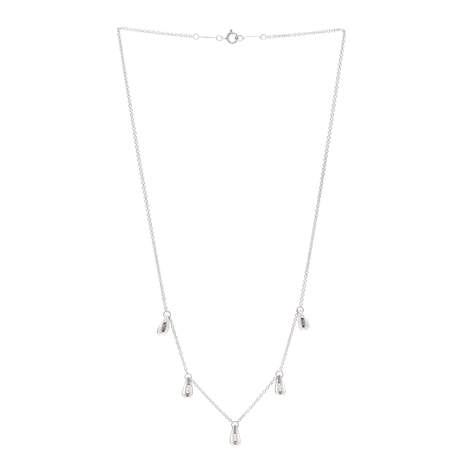 Tiffany Sterling Silver Elsa Peretti Teardrops Necklace 3 of 4