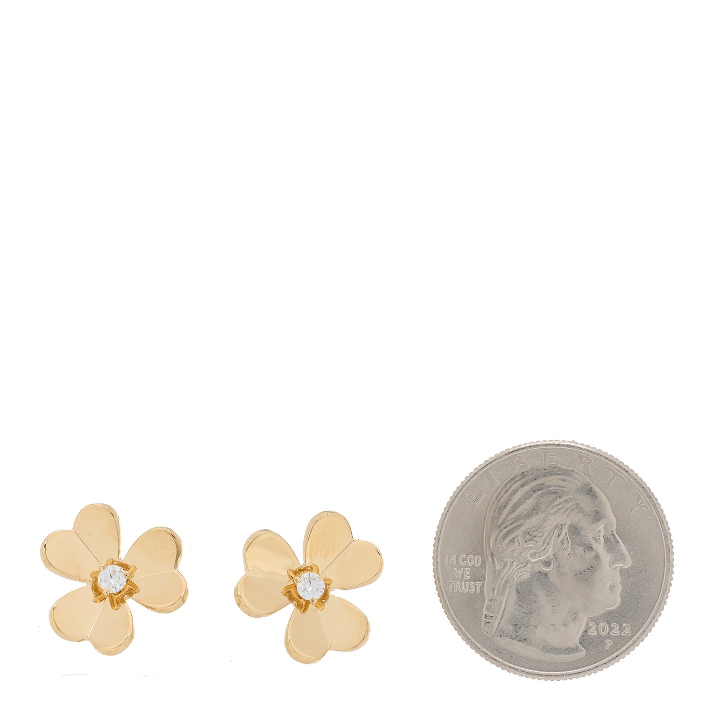 18K Yellow Gold Diamond Small Frivole Earrings