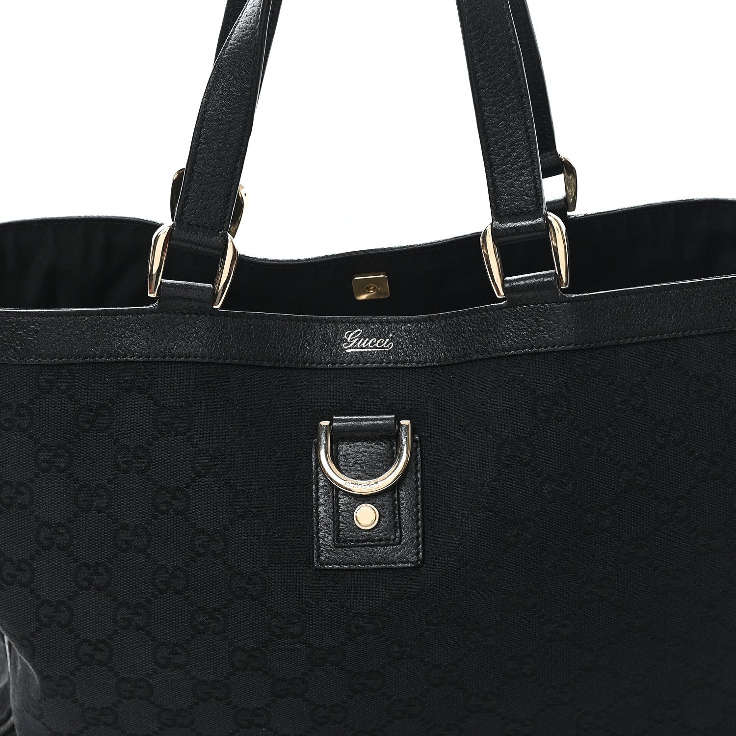 Gucci Monogram Large Abbey Tote Black 8 of 10