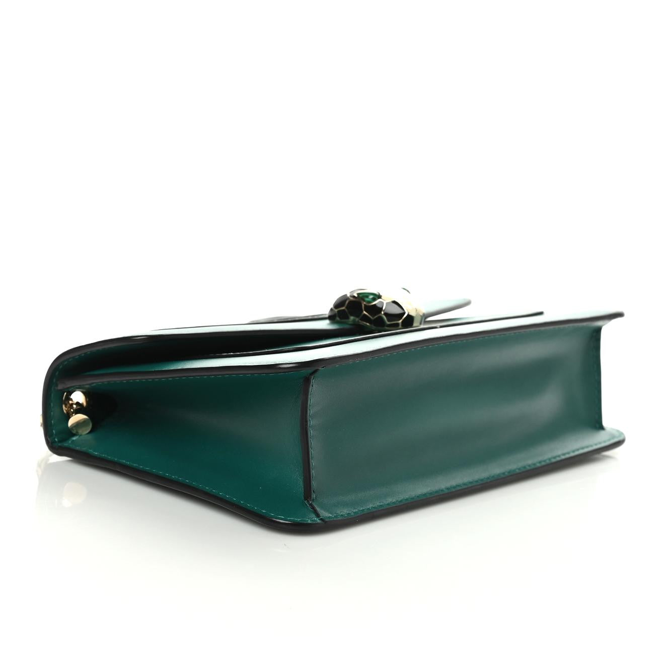 Bulgari Calfskin Serpenti Forever Crossbody Bag Emerald Green 3 of 7