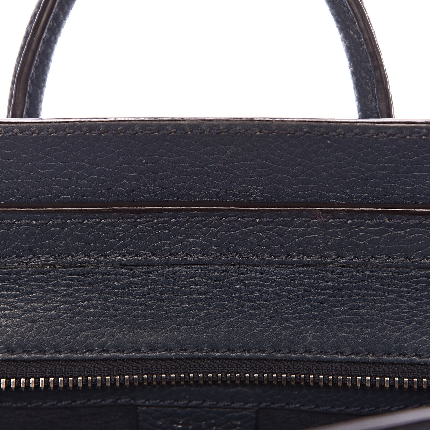 Celine Drummed Calfskin Nano Luggage Orage 7 of 13
