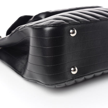 Chanel Caviar Chevron Quilted Flap Tote Black 9 of 10