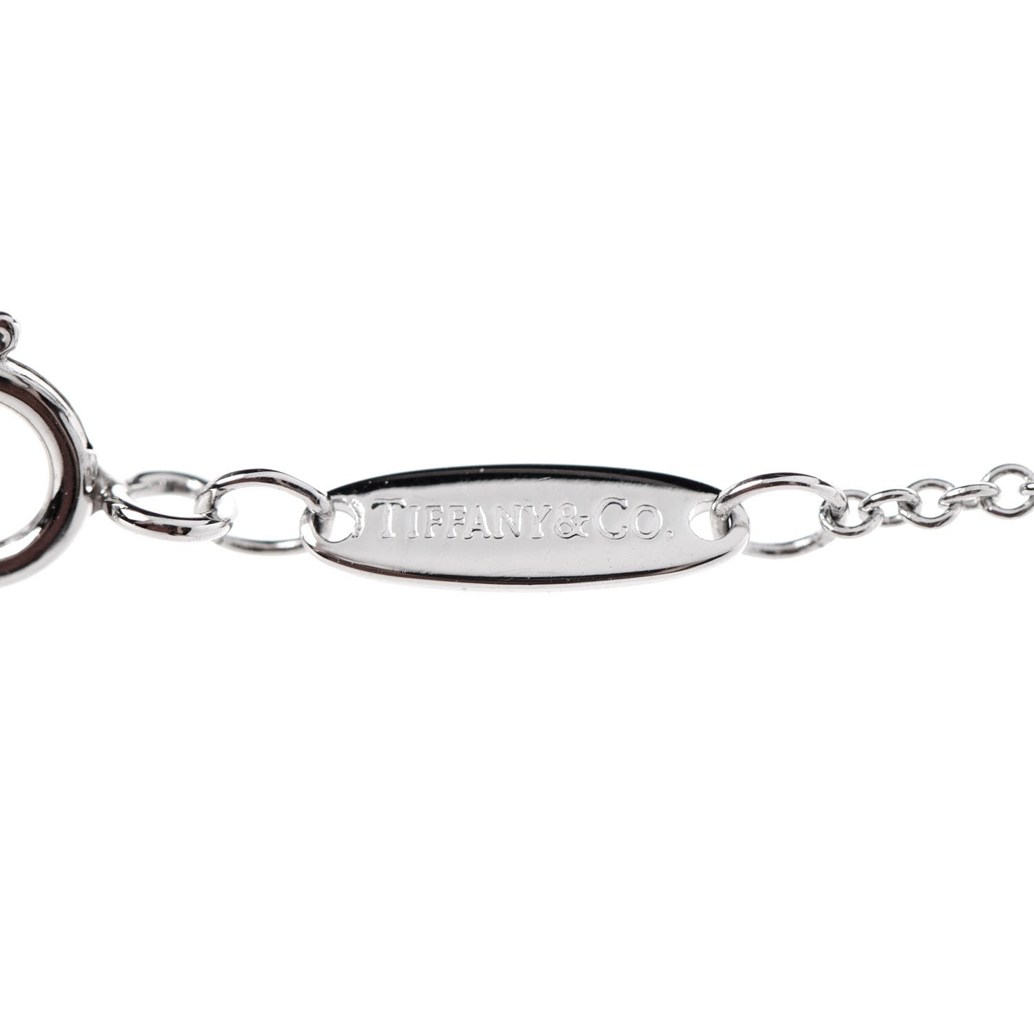Tiffany Platinum Diamond .27ct Elsa Peretti Diamonds by the Yard Pendant Necklace 6 of 9