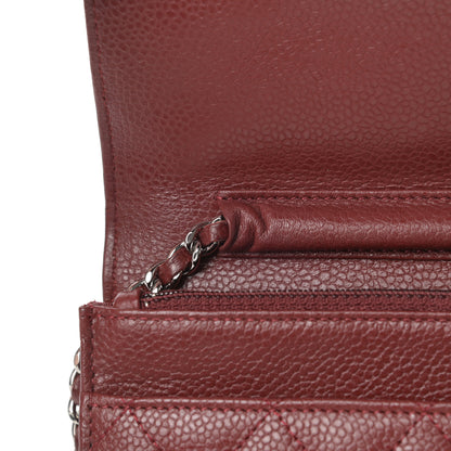 Chanel Caviar Quilted Wallet on Chain WOC Red 13 of 16