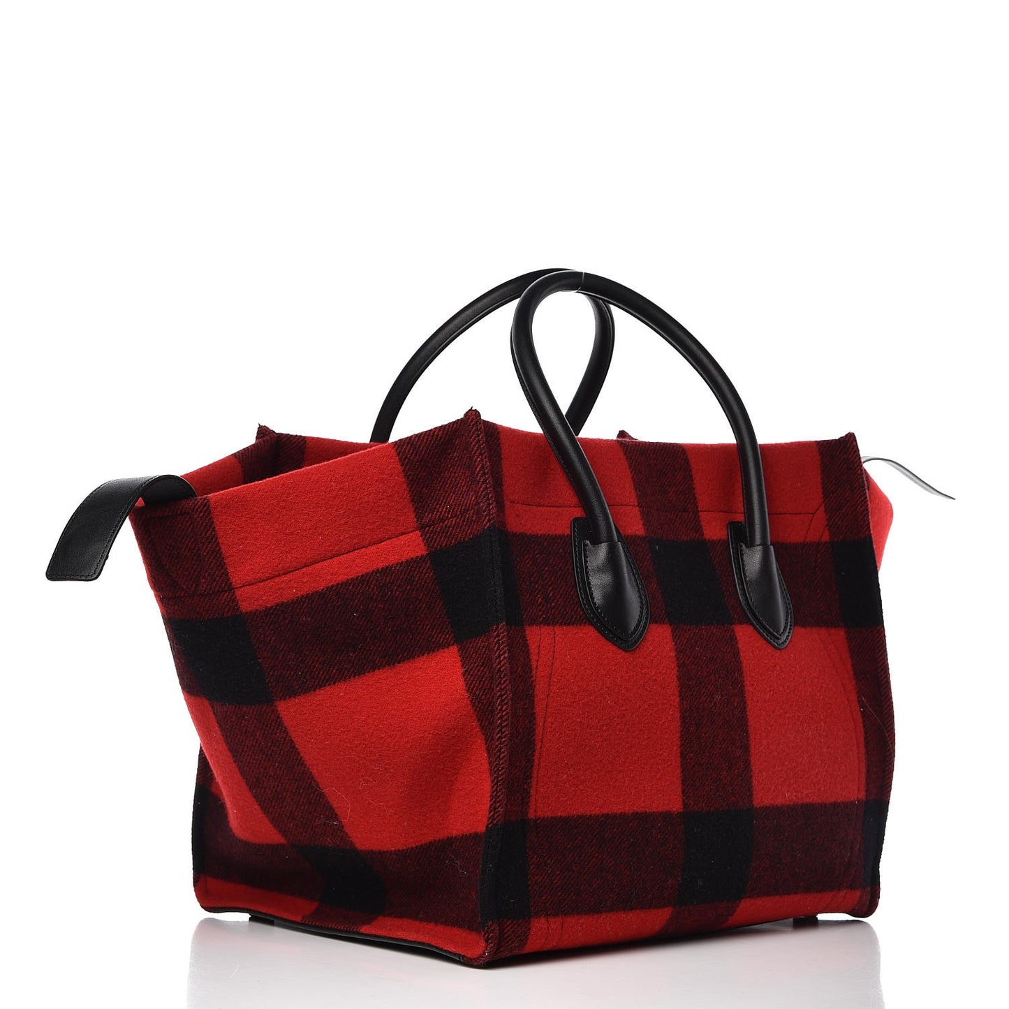 Wool Tartan Medium Phantom Luggage Red