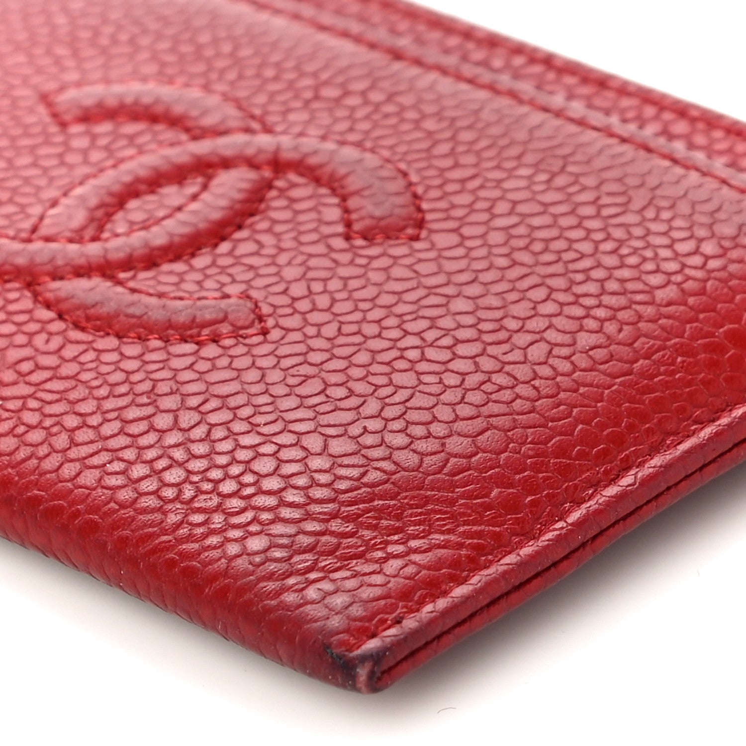 Chanel Caviar Timeless CC Card Holder Red 6 of 11