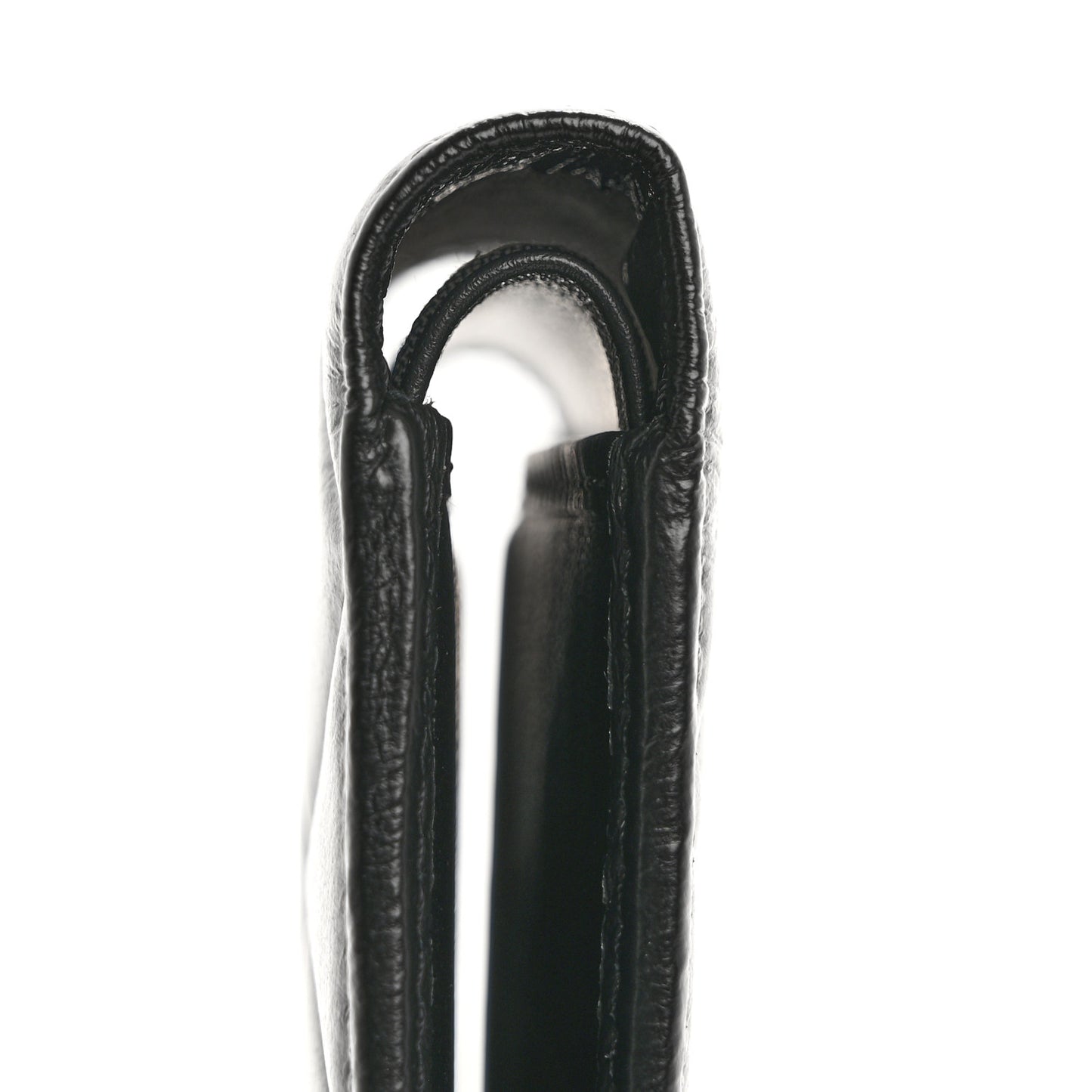 Calfskin Quilted Mens Small Pour Monsieur Wallet Black