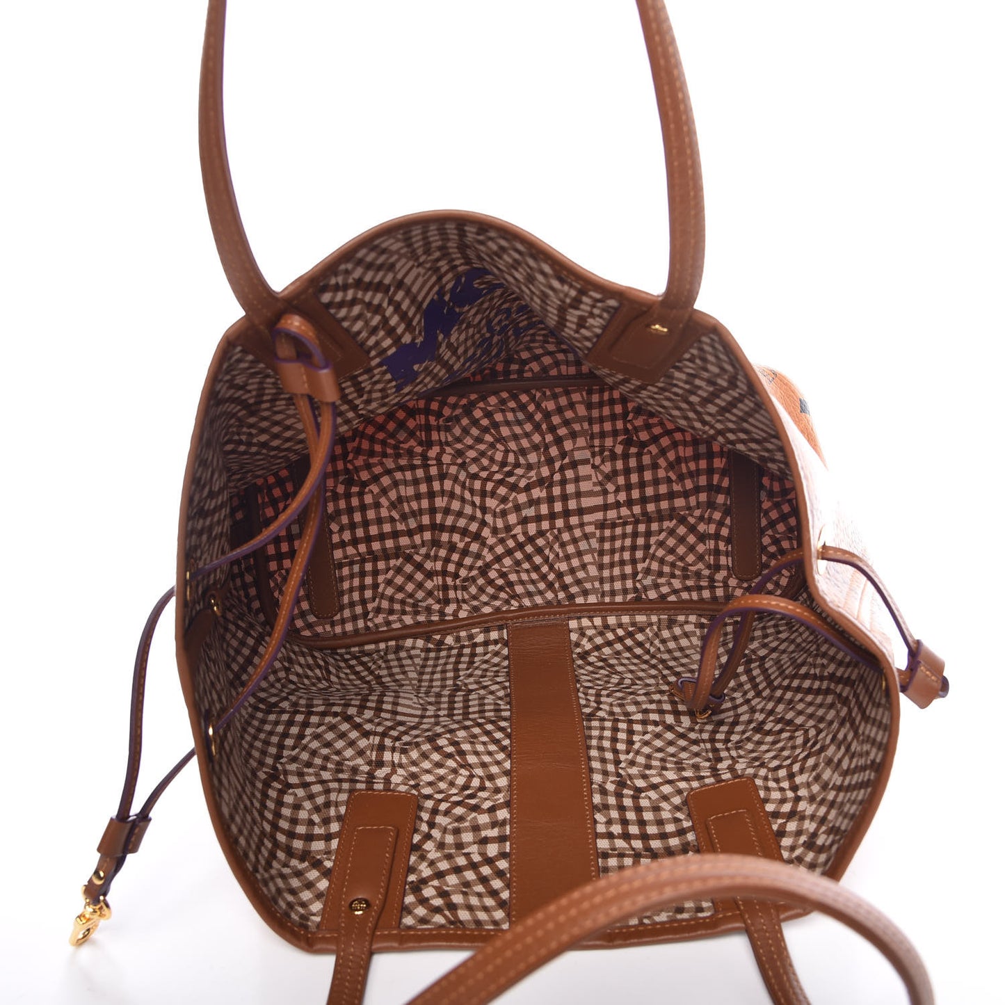 Visetos Medium Liz Reversible Shopper Tote Cognac