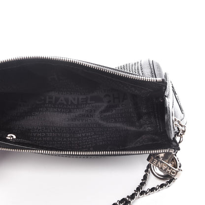 Chanel Calfskin Perforated Pulley Shoulder Bag Black 5 of 7