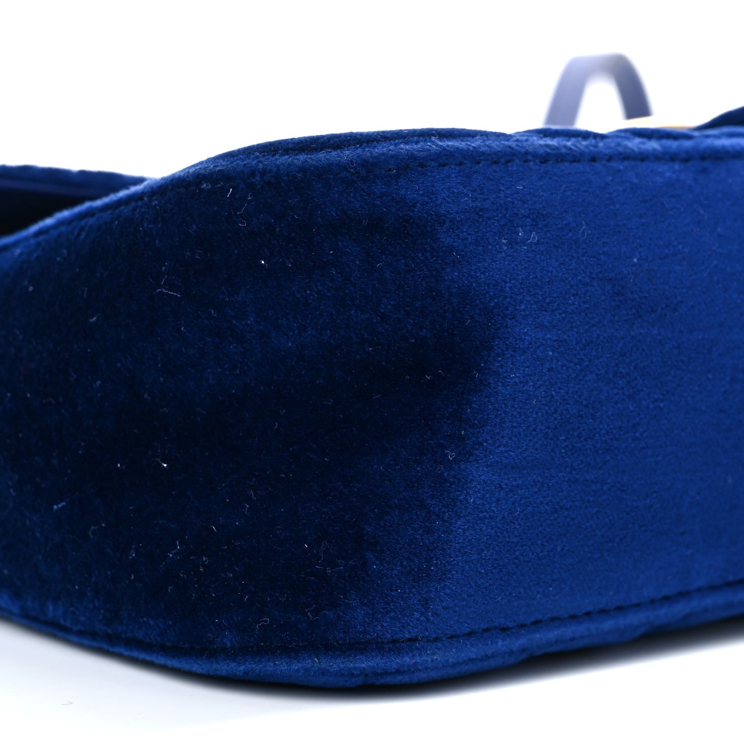 Gucci Velvet Matelasse Small GG Marmont Shoulder Bag Cobalt Blue 8 of 10