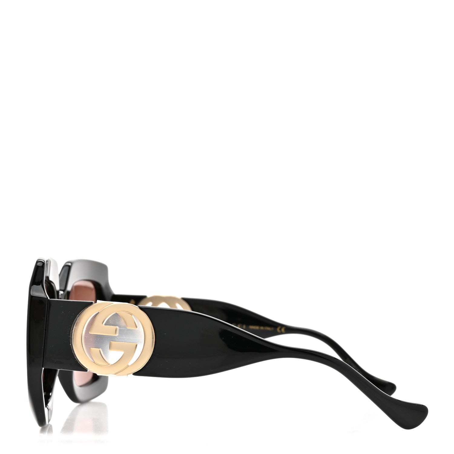 Gucci Acetate Square Frame Chain Sunglasses GG1022S Black 3 of 8