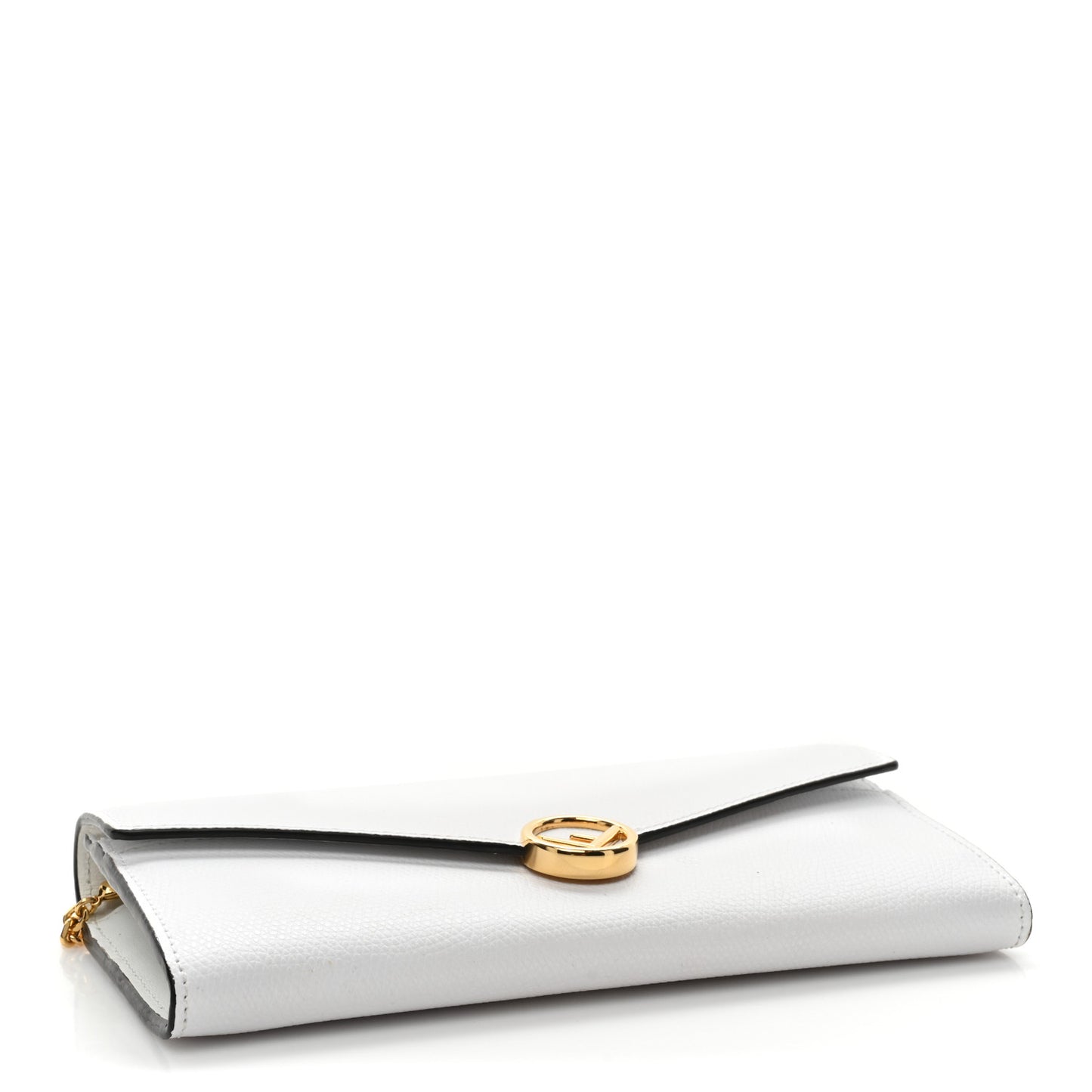 Vitello Cruise F is Fendi Continental Envelope Wallet on Chain Bianco