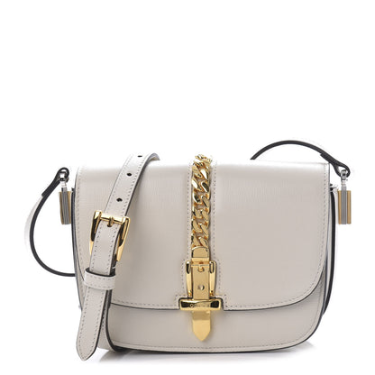 Gucci Azalea Calfskin Mini Sylvie 1969 Flap Messenger Bag Mystic White 1 of 10