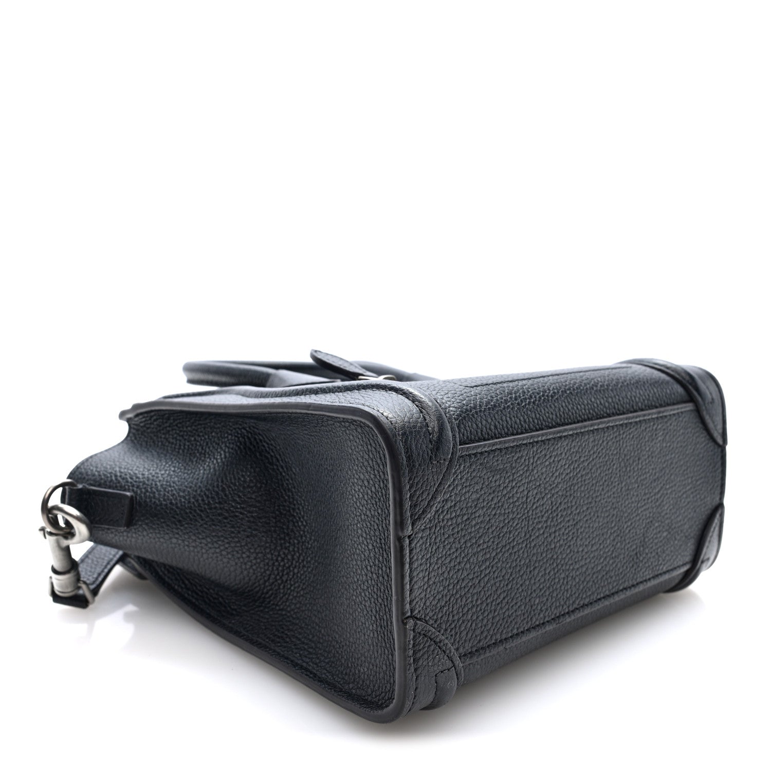 Celine Drummed Calfskin Nano Luggage Black 4 of 10