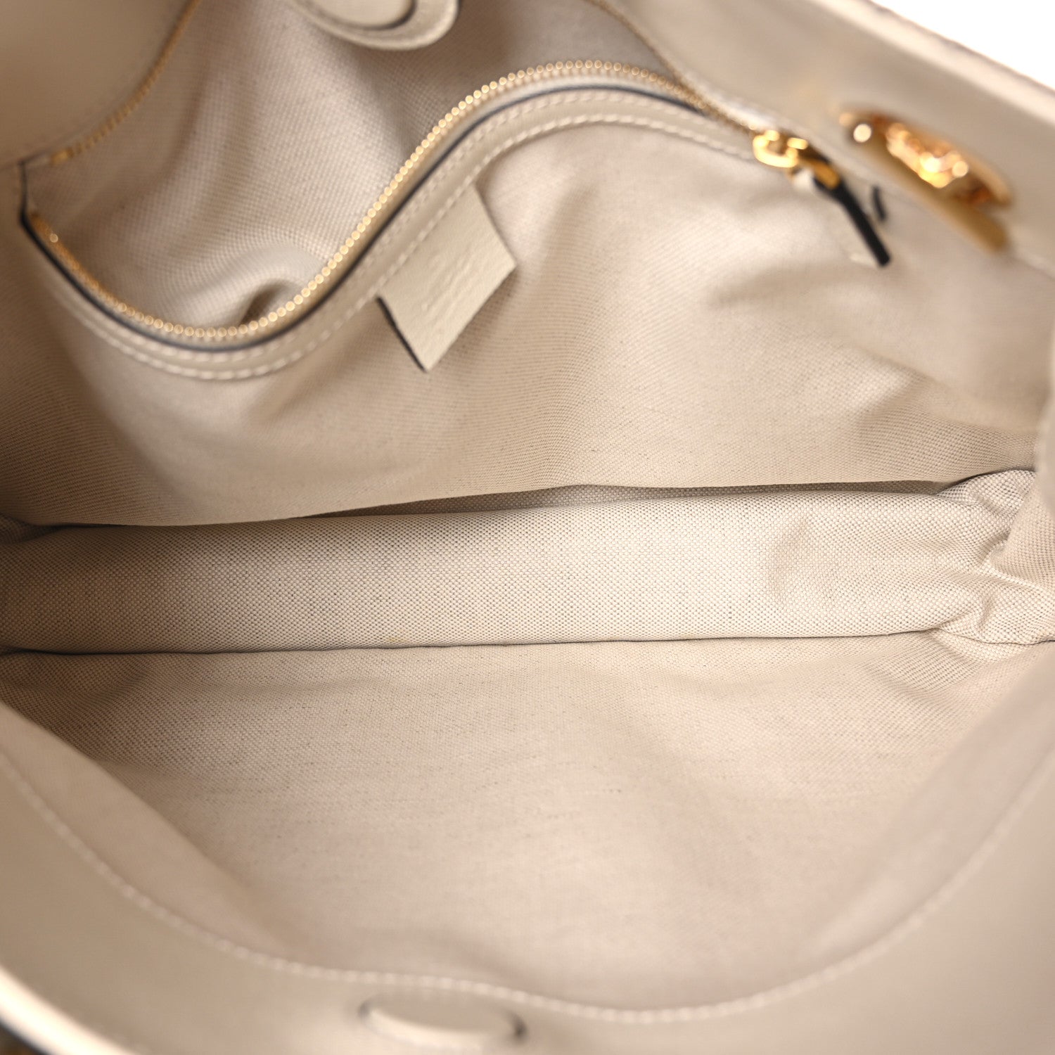 Gucci Monogram Calfskin Medium Horsebit 1955 Tote Bag Beige Mystic White 6 of 11