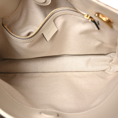 Gucci Monogram Calfskin Medium Horsebit 1955 Tote Bag Beige Mystic White 6 of 11