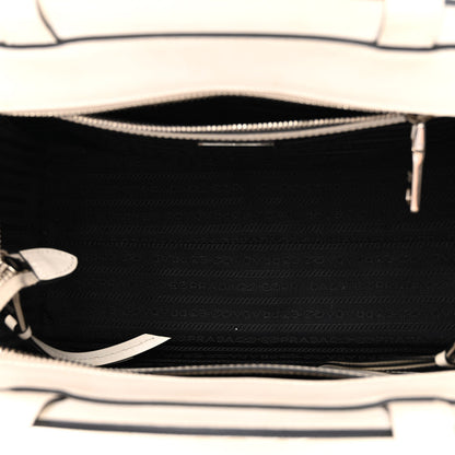 Prada Saffiano Cuir City Calf Monochrome Shopping Tote White 5 of 10