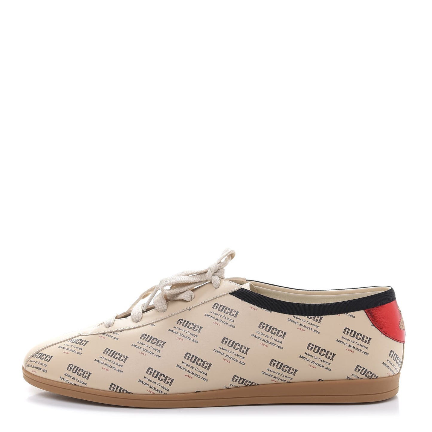 Calfskin Stamp Print Mens Falacer Sneakers 11 Soy