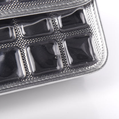 Chanel Vinyl Large Ice Cube Flap Silver 11 of 13