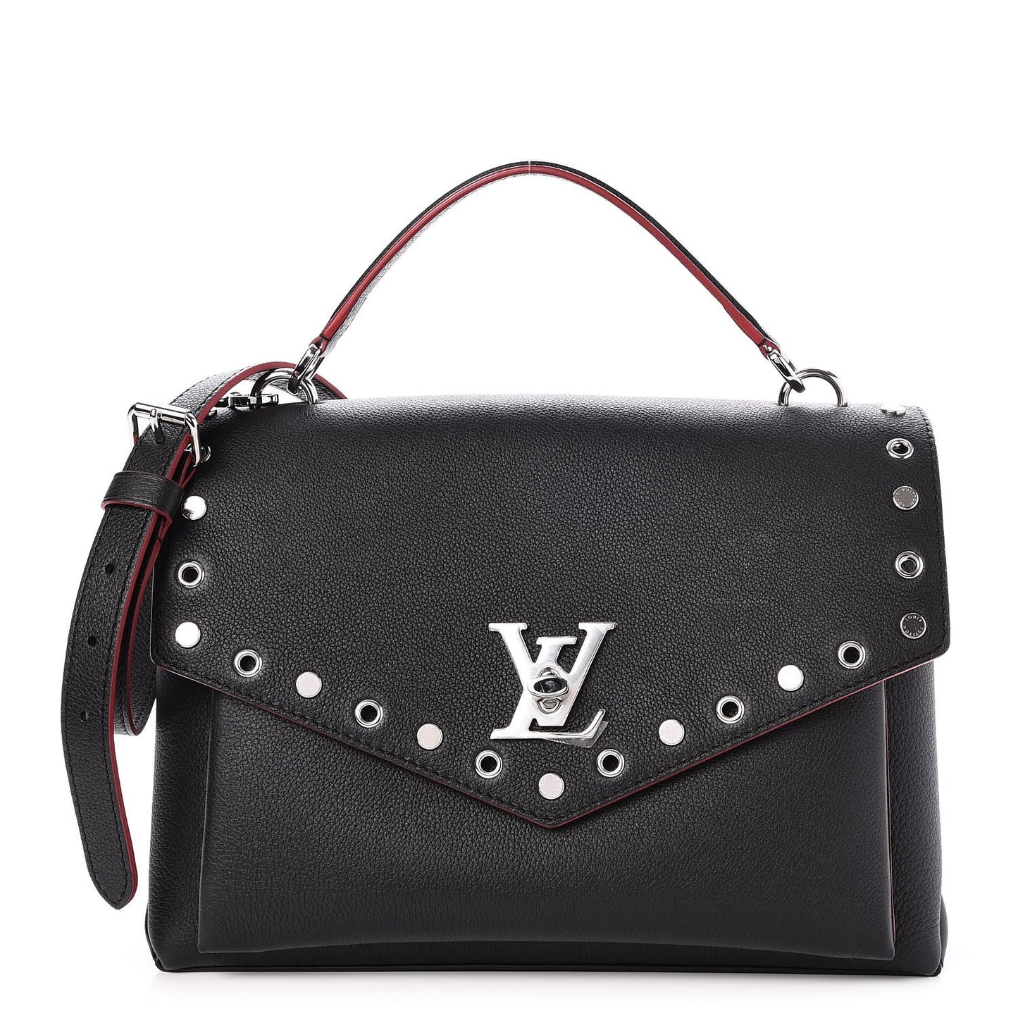 Soft Calfskin My Lockme Rivets Black