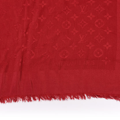 Louis Vuitton Silk Wool Monogram Shawl Pomme D'Amour 2 of 6