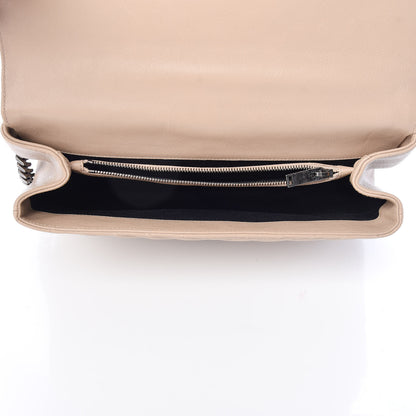 Saint Laurent Sheepskin Matelasse Chevron Monogram Large College Satchel Beige 5 of 12