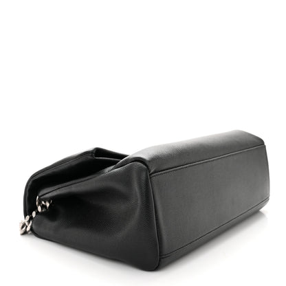 Saint Laurent Grain De Poudre Monogram Toy West Hollywood Fold-Over Bag Black 4 of 11