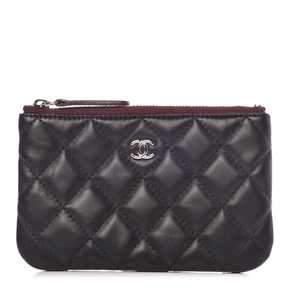 Chanel Lambskin Quilted Small Cosmetic Case Black 1 of 7