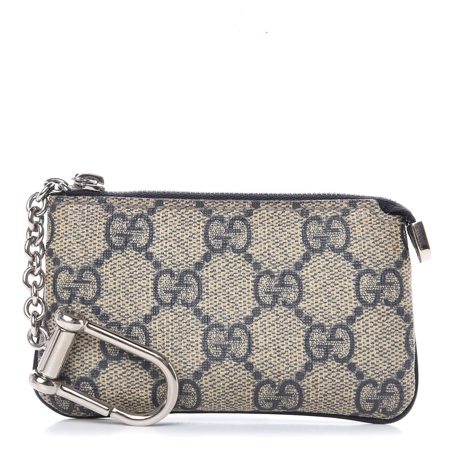 Gucci GG Supreme Monogram Key Case Beige Blue 1 of 8