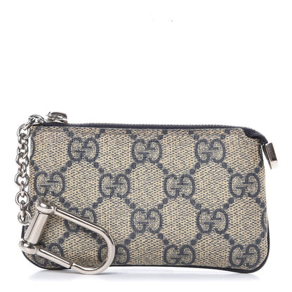 Gucci GG Supreme Monogram Key Case Beige Blue 1 of 8