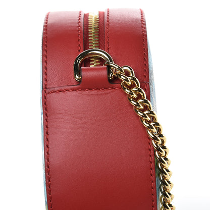 Gucci GG Supreme Monogram Blooms Mini Chain Shoulder Bag Beige Blue Navy Hibiscus Red 8 of 8