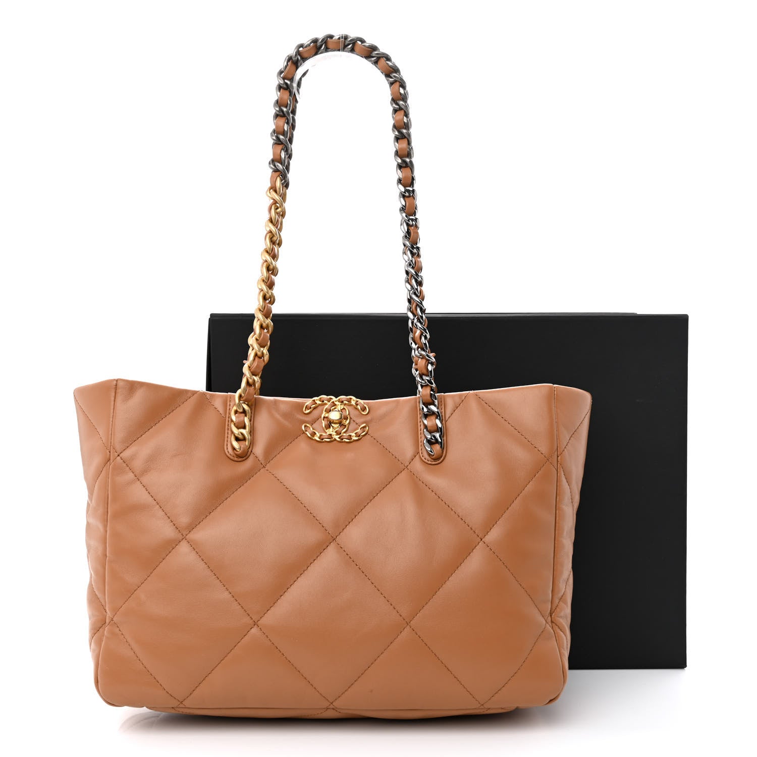 CHANEL ブラウン キルティング バッグ CHANEL 19 Quilted Brown Lambskin Medium Flap Bag | eBay