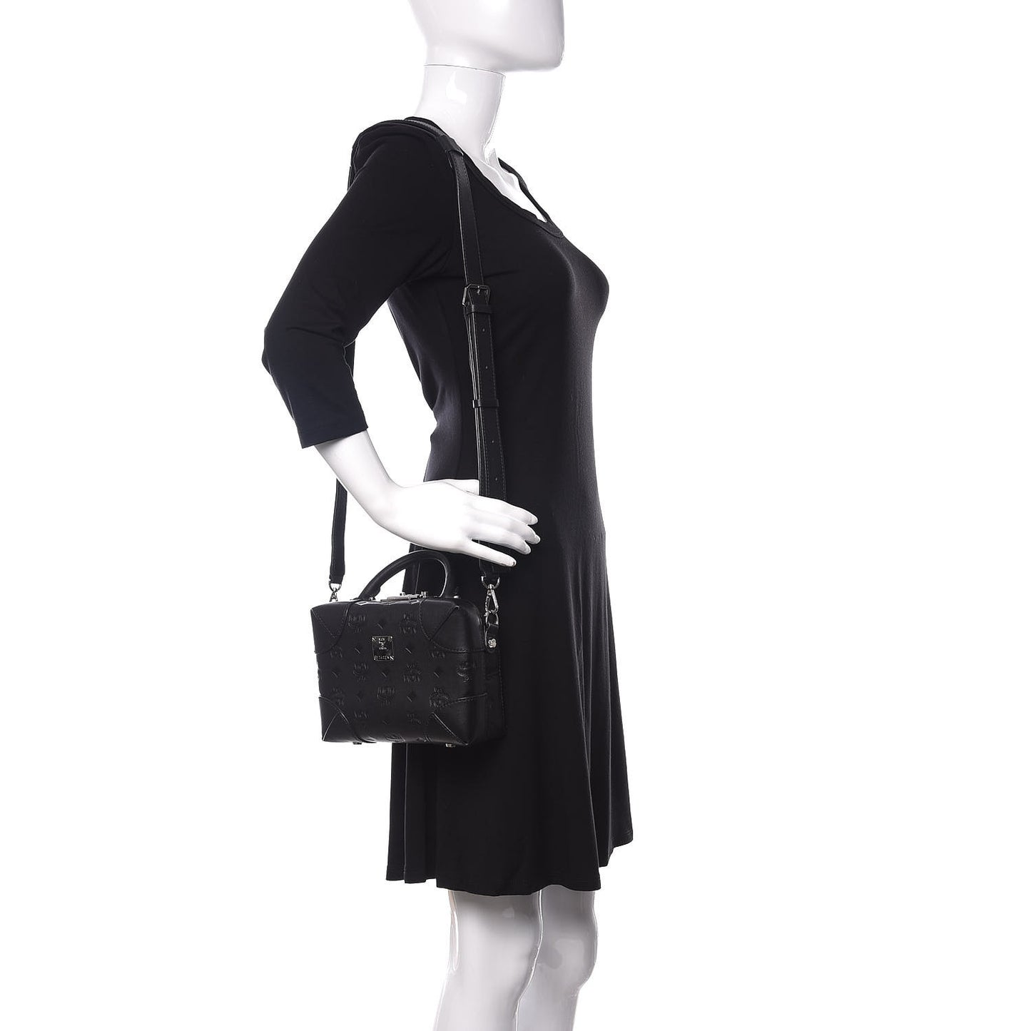 Calfskin Ottomar Monogram Small Berlin Crossbody Black