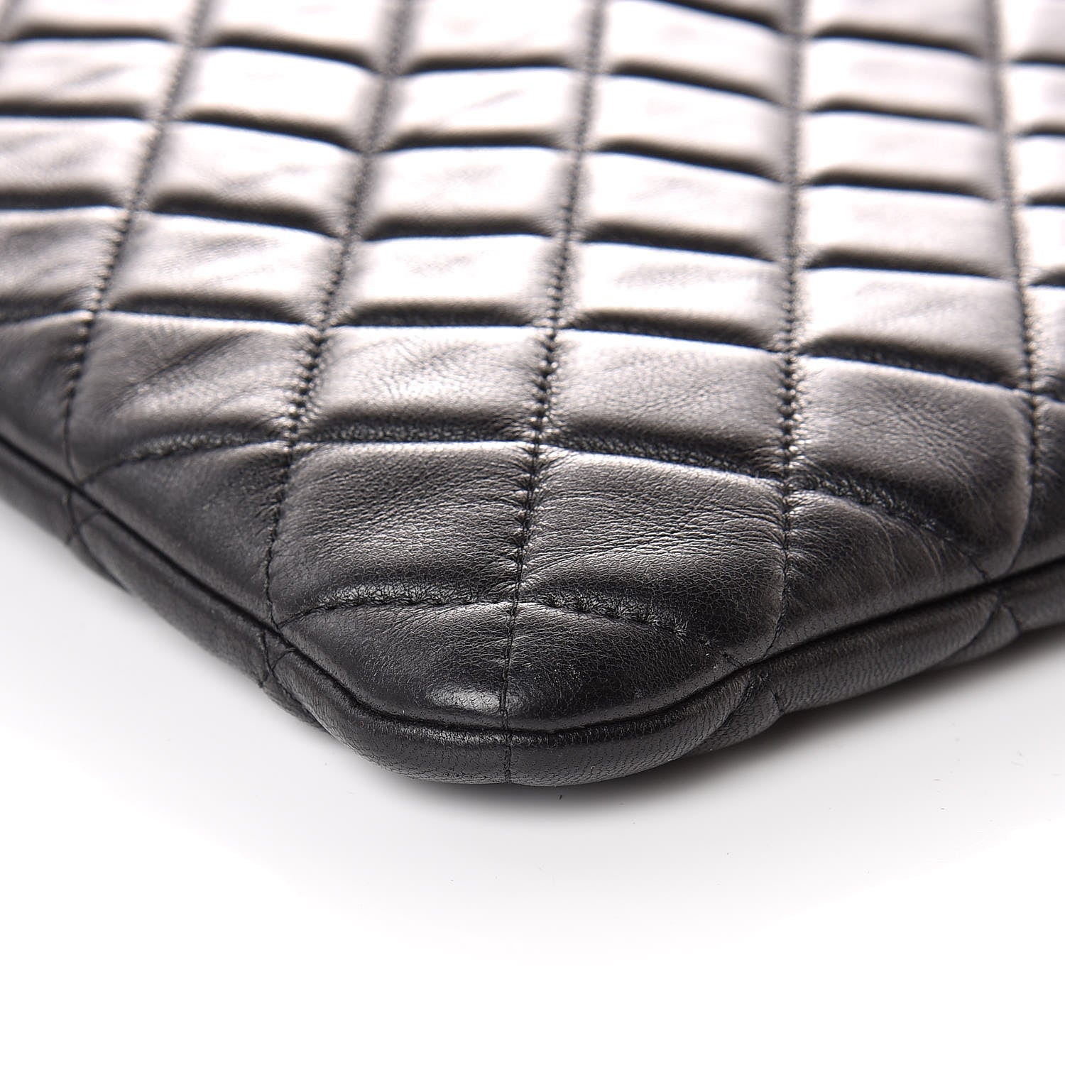 Chanel Lambskin Quilted Large Cosmetic Case Black 5 of 9
