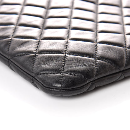 Chanel Lambskin Quilted Large Cosmetic Case Black 5 of 9
