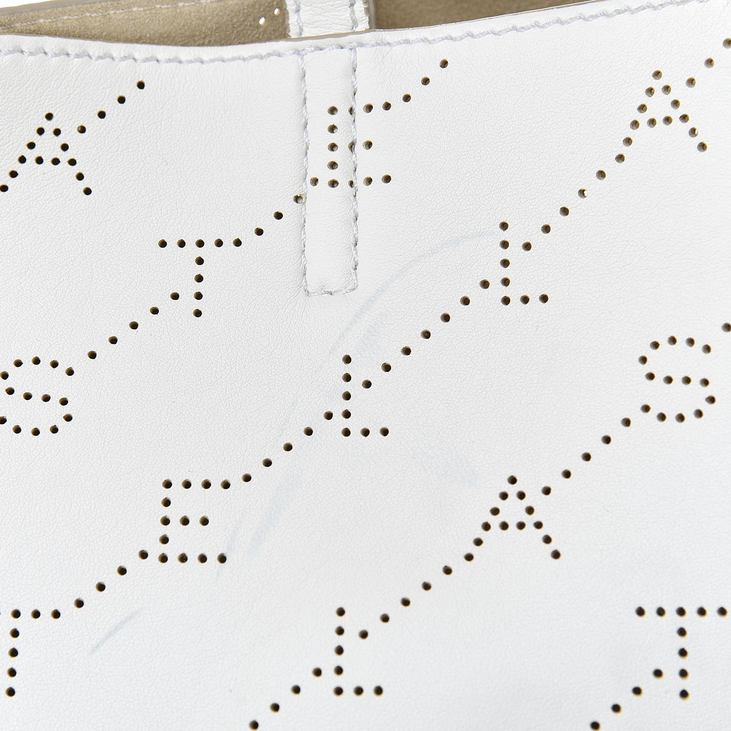 Eco Alter Nappa Perforated Logo Tote Optical White